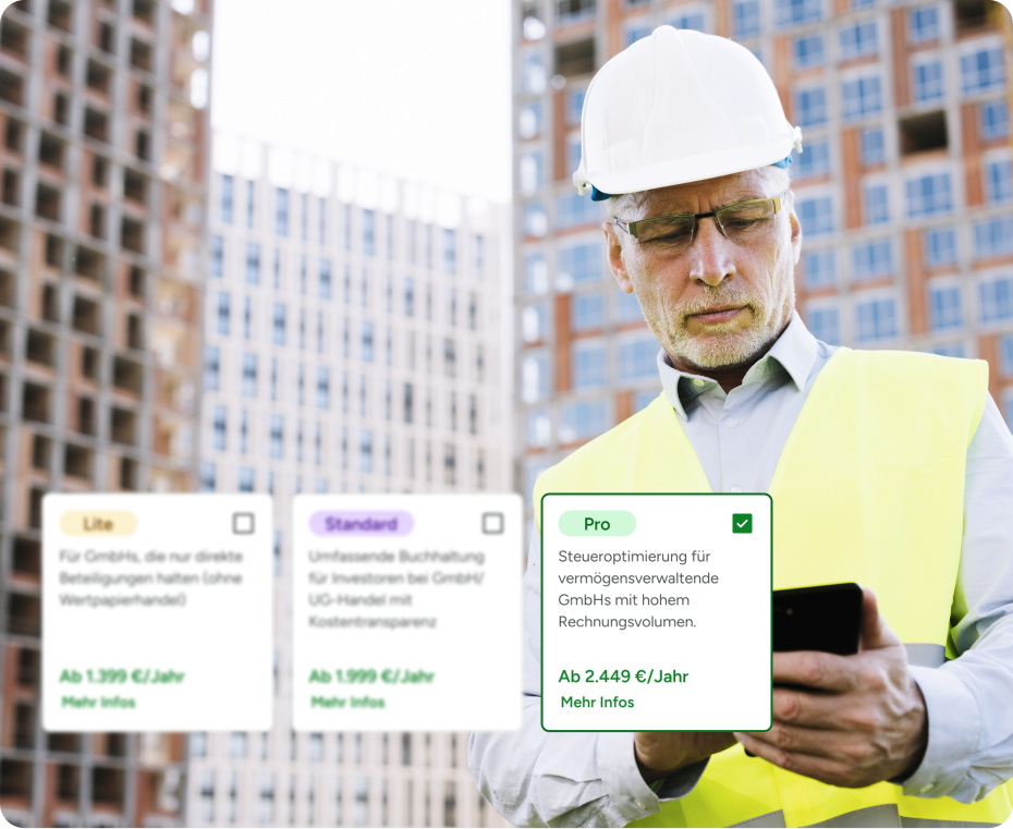 Immobilien-GmbH Buchhaltungskosten im Vergleich
