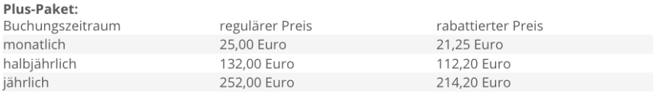 easybill Plus Konditionen